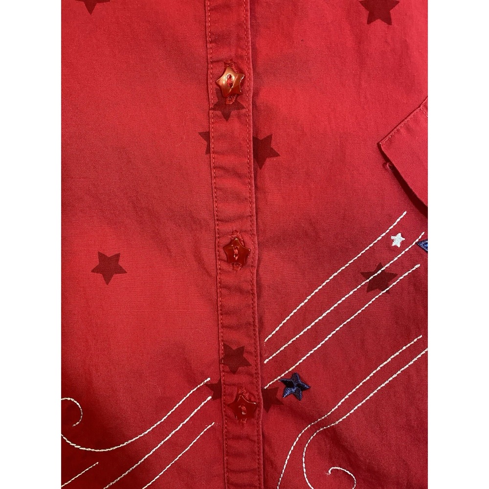 Tigger Disney Women Red Short‎ Sleeve Embroidered "Celebrate" Shirt  22W/24W - Picture 5 of 9